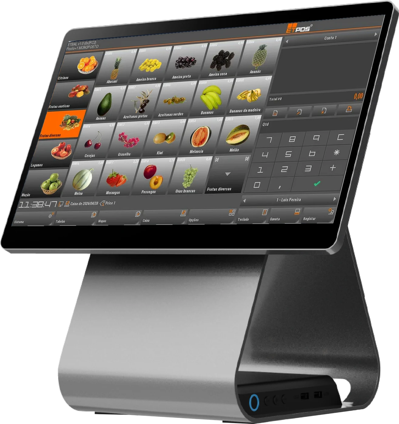 Caisse tactile C20 avec son logiciel de caisse
